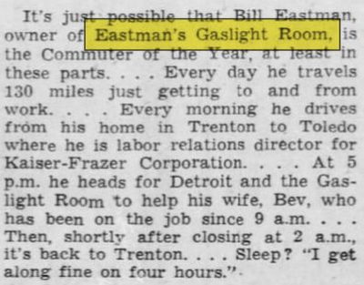 Nicks Gaslight (Eastmans Gaslight Room) - Jan 19 1960 Article